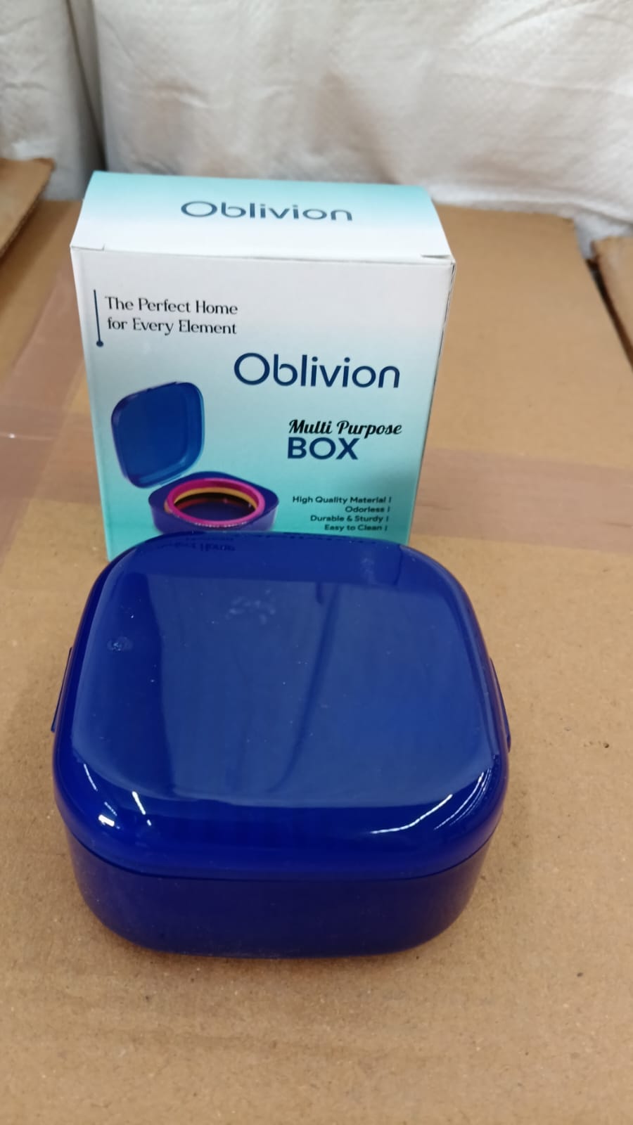 Blue Oblivion Multi-Purpose Storage Box with Lid, DENTURE CASE (1 Pc) Blue Oblivion Multi-Purpose Storage Box with Lid, DENTURE CASE (1 Pc)